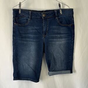 Dark Blue Denim Shorts